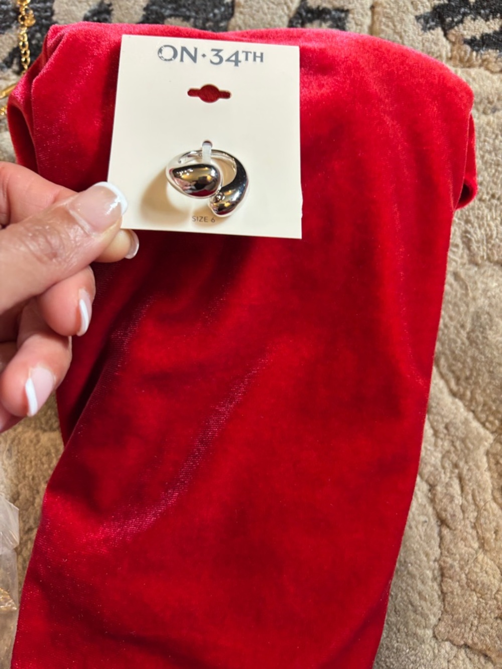 ON·34TH Polished Silver Twisted Dome Ring - Silver